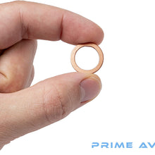 Prime Ave OEM Copper Oil Drain Plug Washer Gaskets Compatible/Replacement for Mercedes Part#: 007603-014106 (Pack of 10)