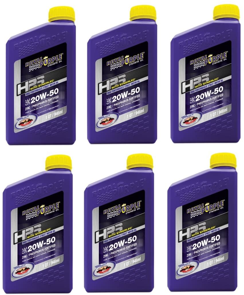 Royal Purple 31250 HPS Street Synthetic Motor Oil 20W50 Pack of 6 Quarts