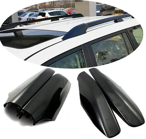 ABS Roof Rack Bar Rail End Protection Cover Shell for Toyota Land Cruiser Prado Fj120 2003 2006 2007 2008 2009 4PCS Waterproof Protection Apply to Auto Cars