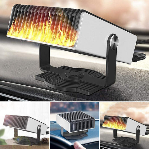Miseku Portable Practical Button Control 180 Degrees Rotation Defrosting Car Heater Blower Heater Fan