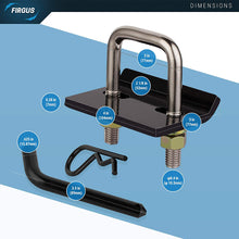 Firgus Hitch Tightener for 1.25” and 2” Hitches Heavy Duty Black Anti Rattle Stabilizer with Bonus Hitch Pin