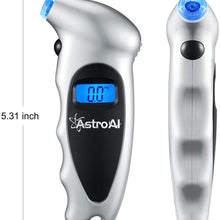 AstroAI ATG150 2 Pack Digital Tire Pressure Gauge 150 PSI 4 Settings for Car Truck Bicycle with Backlit LCD and Non-Slip Grip, Silver