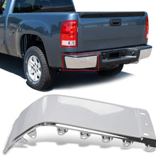 Rear Left Chrome Bumper End Cap Without Sensor Hole Replacement For 15284307 GM1104149 Fits 2007-2013 Chevy Silverado GMC Sierra 1500 XFE Hybrid 2500 HD 3500 HD Steel Driver Side