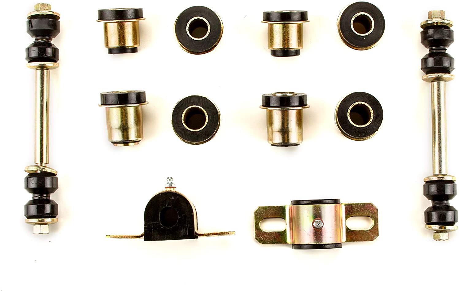 Andersen Restorations Black Polyurethane Front End Suspension Bushings Set Compatible with Chevrolet Full Size OEM Spec Replacements (12 Piece Kit)