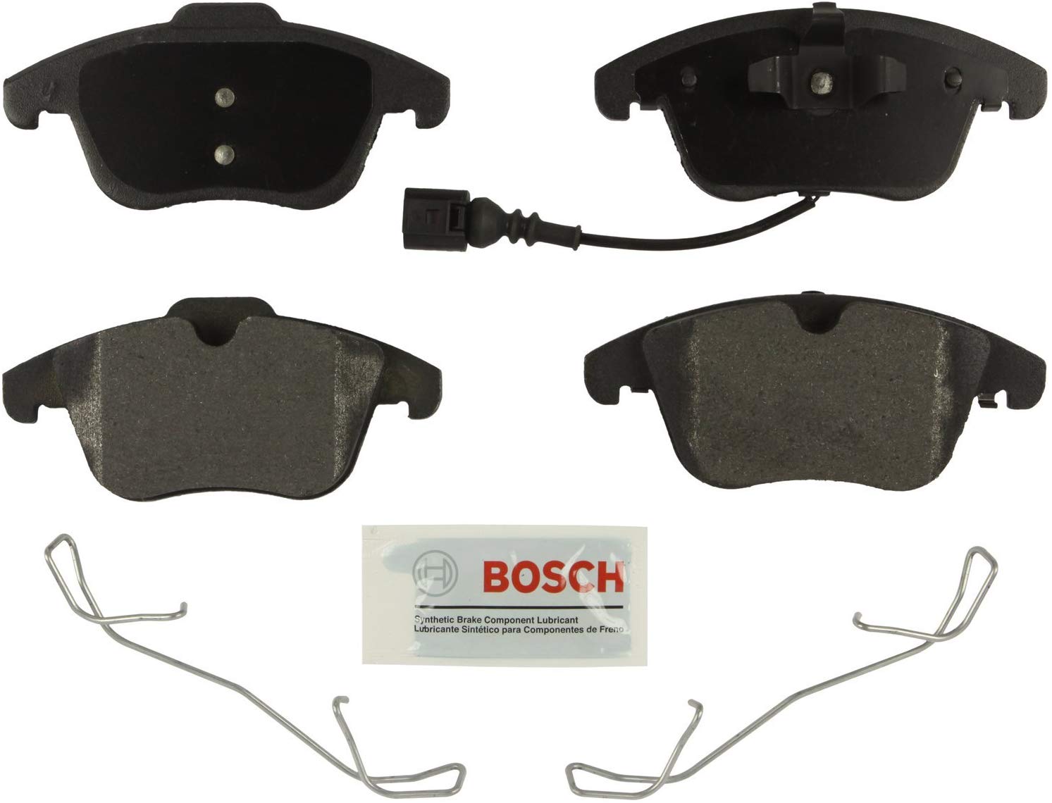 Bosch BE1375H Blue Disc Brake Pad Set with Hardware For: Audi Q3, Q3 Quattro; Ford Mondeo; Volkswagen Passat, Tiguan, Front