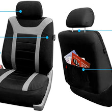 FH Group FB068102 Premium 3D Air Mesh Seat Covers (Black) Front Set with Gift - Universal Fit for Cars, Trucks & SUVs