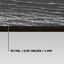 Siless Liner 157 mil 36 sqft Aluminum Foil Finish Car Sound Deadening & Heat Insulation Closed Cell Foam - PE Foam Sound Deadener