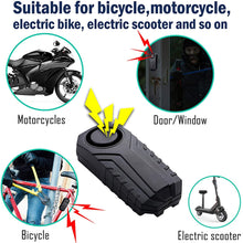 juman Remote Wireless Anti-Theft Motorcycle Bike Alarm, Waterproof Bicycle Security Alarm Vibration Sensor, 113dB Loud