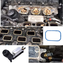 EVIL ENERGY Engine Oil Cooler and Filter Housing Adapter gaskets Sensor Kit Replaces 68105583AF Compatible with 2014-2017 Chrysler 200/300 Dodge Journey Jeep Wrangler Ram 3.6L Aluminium Silver