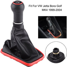 Delaman 5 Speed Car Gear Shift Knob Gearstick Gaiter Boot Leather Replacement Kit for Jetta Bora Golf MK4 1999-2004