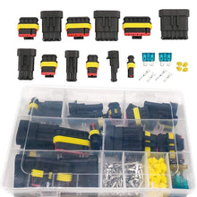 Mantouxixi 240Pcs/Pack Auto Electrical Wire Connector Plug Kit Terminal Assortment 1 2 3 4 5 6 Pin Way with Blade Fuses Waterproof for Car, Motorcycle, Truck, Boat