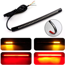 LivTee Waterproof 8" Motorcycle All-in-one LED Light Strip Tail Brake Stop Turn Signal Lights for Motorbike Scooter Quad Cruiser Harley Kawasaki Yamaha Suzuki Off Road, Red/Amber