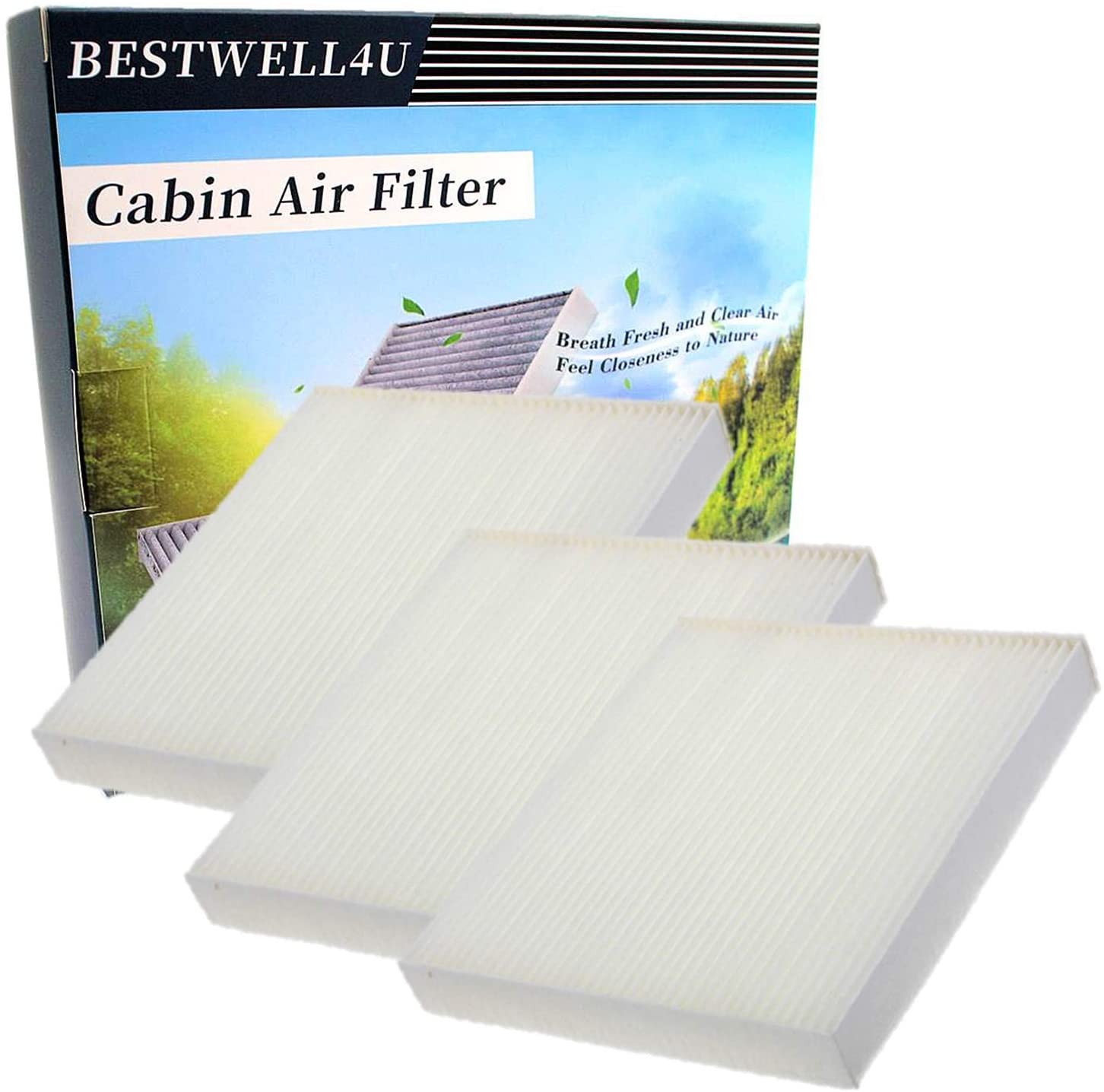 3 Pack Cabin air filter for Honda/Acura,Replacement for CP134,CF10134