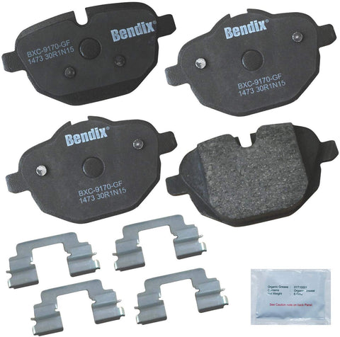 Bendix Premium Copper Free CFC1473 Premium Copper Free Ceramic Brake Pad (with Installation Hardware Rear)