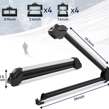 Ski Snowboard Car Rack Carrier Height Adjustable for 6 Pairs Skis / 4 Snowboards