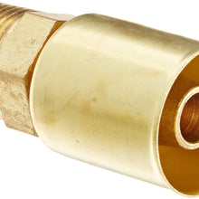 EATON Weatherhead Coll-O-Crimp 33806P-106 Male Pipe Rigid Fitting, CA360 Brass, 3/8" Hose ID, 3/8" NPT Male