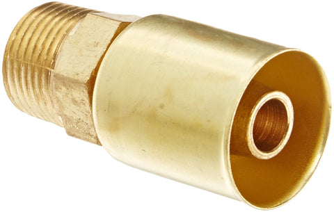 EATON Weatherhead Coll-O-Crimp 33806P-106 Male Pipe Rigid Fitting, CA360 Brass, 3/8