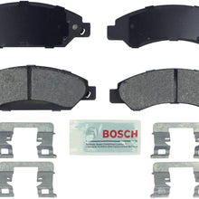 Bosch BE1092H Blue Disc Brake Pad Set with Hardware for Select Full-Size Cadillac, Chevrolet, and GMC Trucks and SUVs - FRONT