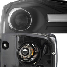 Fits 2004-2015 Titan / 04-07 Armada [C-Tube Style] LED Projector Black Headlights Left+Right Pair Set