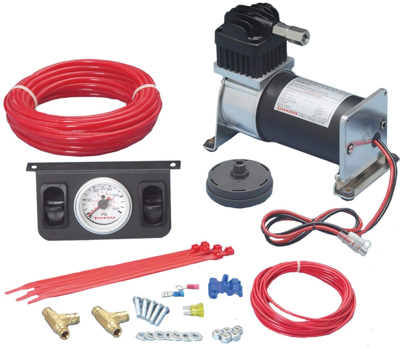Firestone Ride-Rite 2219 Level Command; Heavy Duty Air Compressor System; Incl. Heavy Duty Compressor; Provide Individual Inflation Of Each Spring; Number WR17602219;