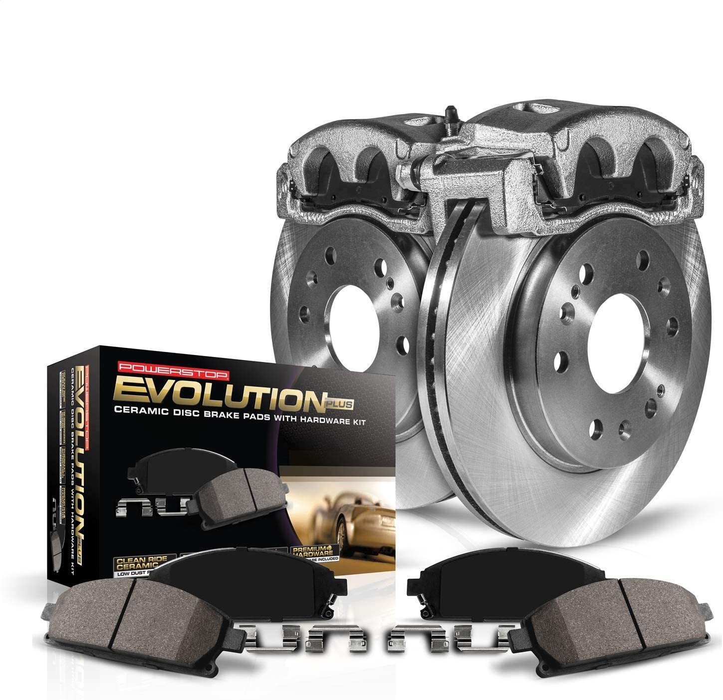 Power Stop KCOE690 Autospecialty 1-Click OE Replacement Brake Kit with Calipers