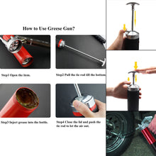 Dromedary Portable 4,500 PSI Manual Heavy Duty Professional Quality 500cc Grease Gun with Flex Hose & Connector 940798