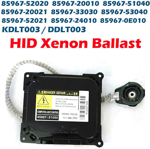 HID Ballast Replacement Xenon Headlight Control Unit Module Plug and Play Fits KDLT003 DDLT003 85967-52020 85967-20021 85967-33030 85967-52021 For Toyota/Lexus D4S D4R Bulb Lamp