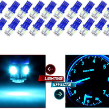 cciyu 20 Pack Ice Blue T10 W5W Wedge 168 194 LED Bulb Replacement fit for 2013 2014 2015 Infiniti JX35 (QX60) Dome Light Map Light Step/Courtesy/Door Light