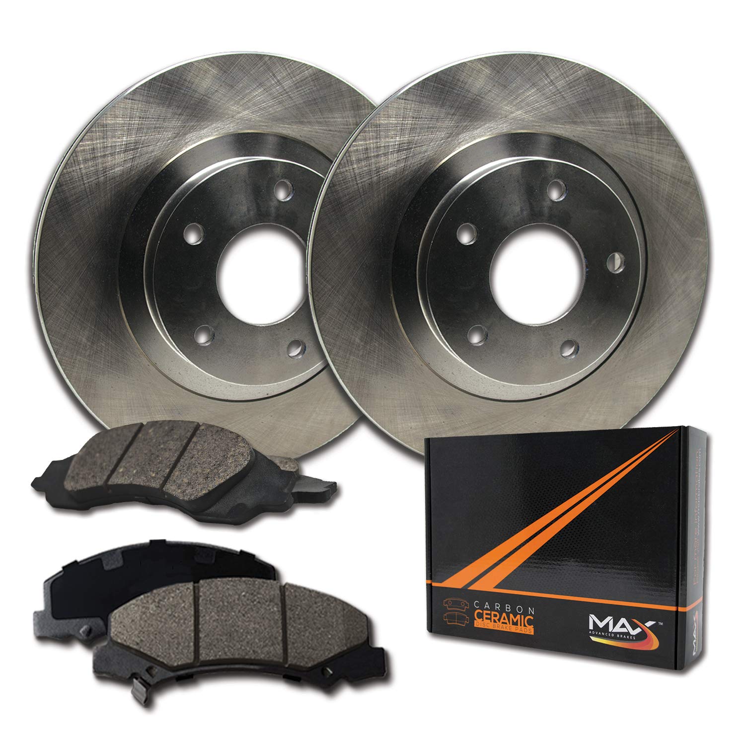 Max Brakes Rear Premium Brake Kit [ OE Series Rotors + Ceramic Pads ] KT018742 Fits: Nissan 2002-2015 Altima 2004-2008 Maxima 2007-2015 Sentra 2011-2017 Juke