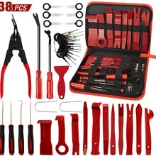 AUTOXEL 38 Pcs Trim Removal Tool Fastener Remover Tool Kit, Pry Kit, Car Panel Tool Radio Removal Tool Kit, Auto Clip Pliers