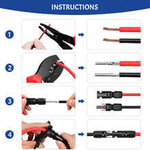 Kohree Solar Crimping Tool for MC4 / MC3 Cable Connector, with 6pcs Male Female Solar Connector + 2pcs Spanners Wrench + 1pcs Wire Crimper + 1pcs Tool Kit for 2.5/4/6mm² Solar PV Wire