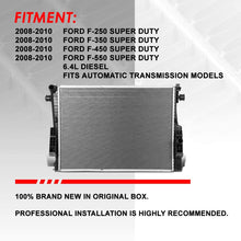 13022 OE Style Aluminum Core Cooling Radiator Replacement for Ford F-250 F-350 F-450 F-550 Super Duty 6.4L 08-10