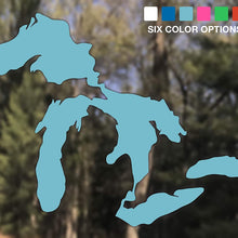 Northern Dock Great Lakes Michigan Sticker Car Window Decal Vinyl Bumper Sticker 6" Wide (Light Blue)