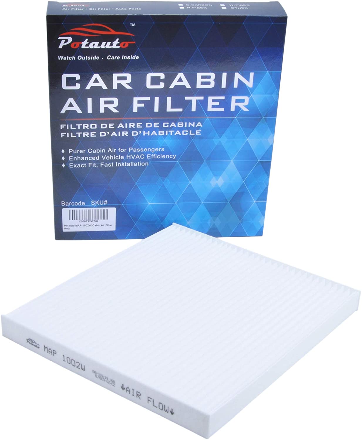 POTAUTO MAP 1002W (20-Pack) Replacement Cabin Air Filter Replacement compatible with Toyota, Corolla, Matrix
