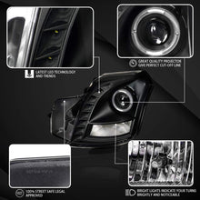 Autozensation For Cadillac CTS Black Halo Projector LED Headlights Pair