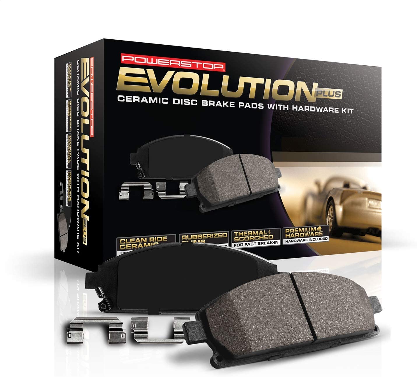 Power Stop 17-1808, Z17 Rear Ceramic Brake Pads with Hardware