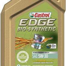 Castrol 03128C EDGE High Mileage 5W-30 Advanced Full Synthetic Motor Oil, 5 quart,Black