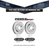 Rear PowerSport Replacement Brake Rotors and Ceramic Brake Pads BLBR.44176.02