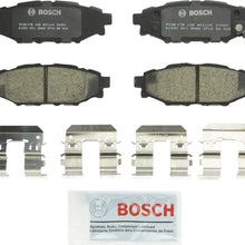Bosch BC1114 QuietCast Premium Ceramic Disc Brake Pad Set For: Subaru BRZ, Crosstrek, XV Crosstrek, Forester, Impreza, Legacy, Outback, WRX, Rear