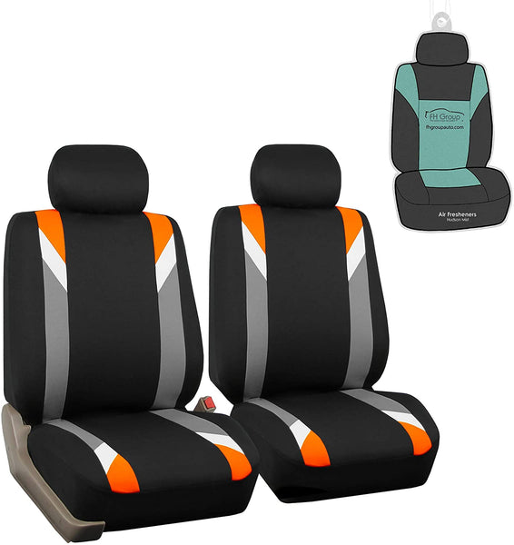 FH Group FB033102 Premium Modernistic Seat Covers Gray/Black with Gift - Fit Most Car, Truck, SUV, or Van