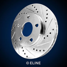 R1 Concepts KEDS12148 Eline Series Cross-Drilled Slotted Rotors And Ceramic Pads Kit - Front