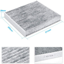KAFEEK Cabin Air Filter Fits CF11182, 80291-T5R-A01, 80292-TF0-G01, 80291-TF0-405, Replacement for Honda Civic/Fit/CR-Z/Insigh/CR-V, Includes Activated Carbon