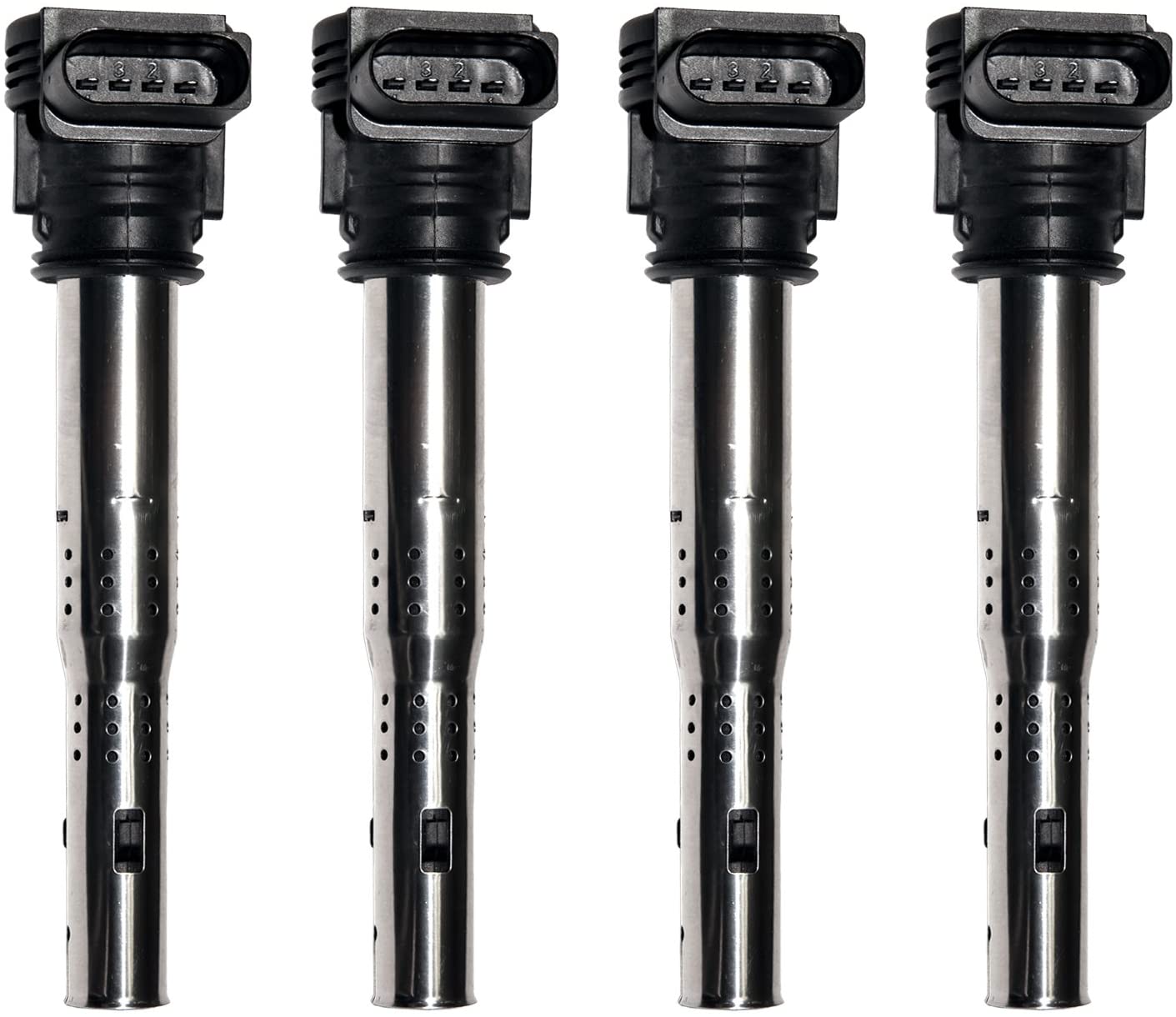 Set of 4 Ignition Coils Compatible with Audi A4 A5 Quattro Volkswagen CC Jetta 1.4L 1.8L 2.0L 2.4L 3.0L C1627 UF575 06F905115