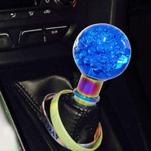 Gear Shift Knob Lever Shifter Head White Round Cue Luminous Ball Fit for Most Automatic Manual Vehicles 5 6 Speed, Green Luminous