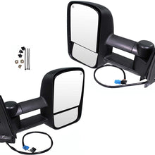 APDTY 133811 Tow Towing Mirror Upgrade Kit Extends Retracts Power Heated Signal Fits Select 2003-2007 Cadillac/Chevrolet/GMC Trucks (Replaces 15904034, 15904035)