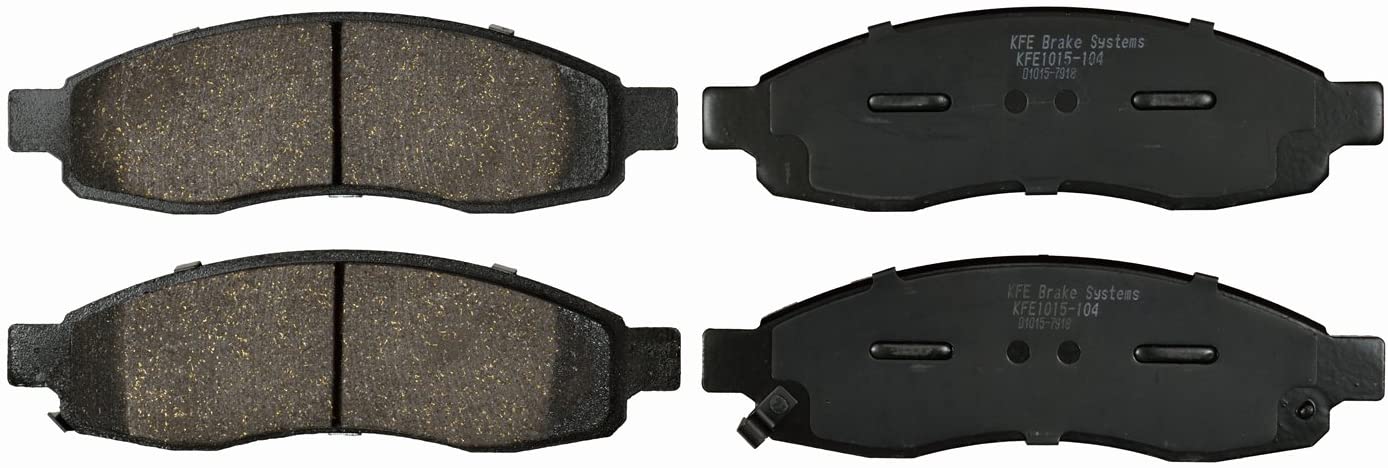 KFE KFE1015-104 Ultra Quiet Advanced Premium Ceramic Brake Pad Front Set Compatible with: 2004-2007 Nissan Titan, 2005-2006 Armada; 2004-2005 Infiniti QX56