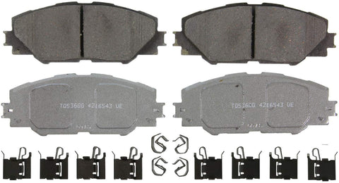 Wagner ThermoQuiet QC1211 Ceramic Disc Pad Set With Installation Hardware, Front