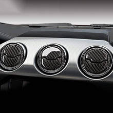 HKPKYK for Ford Mustang 2015 2016 2017, Carbon Fiber Car Central Air Conditioner Outlet Vent Decoration Cover Stickers