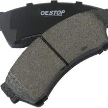 OE STOP OS1164 Ceramic Premium Brake Pad Set With Installation Hardware, Front, 1 Pack
