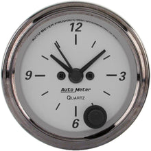 AUTO METER 1986 American Platinum Clock,2.3125 in.